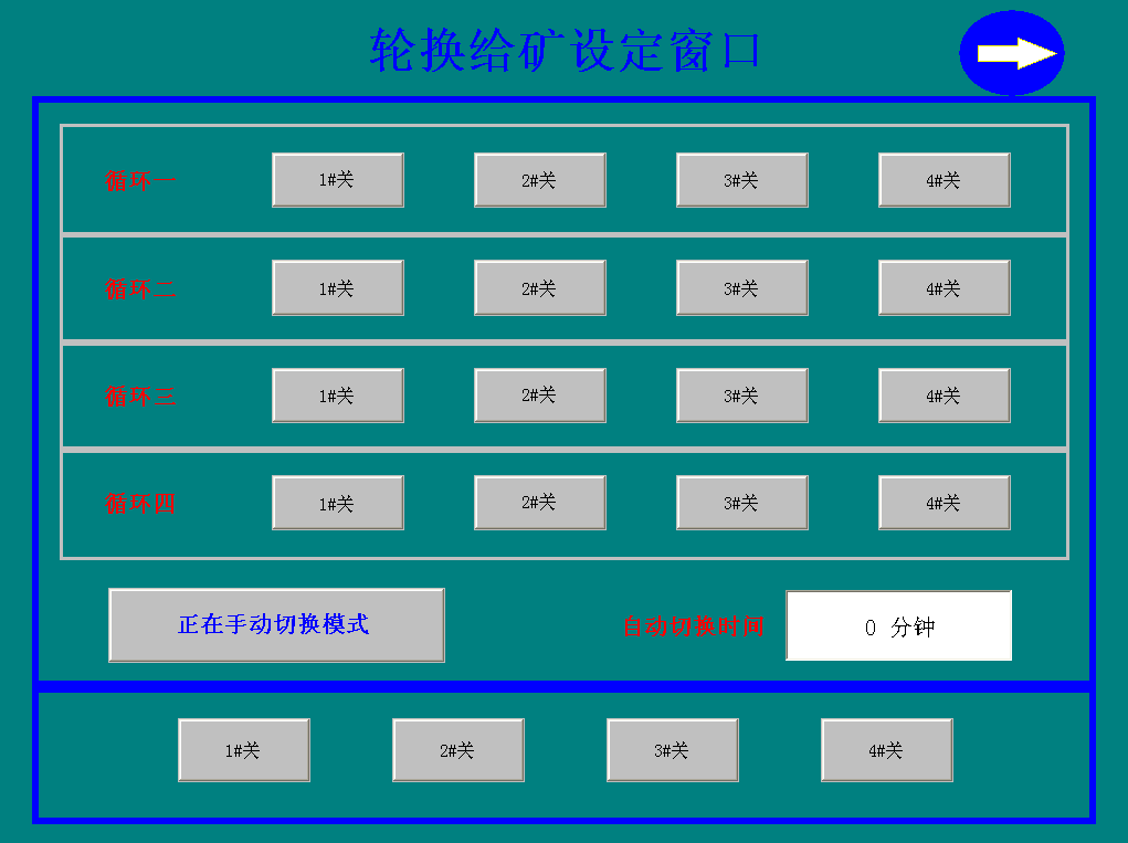 輪換給礦設(shè)定窗口